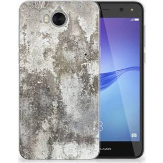 👉 Huawei Y5 2017 | Y6 TPU Hoesje Design Beton 8720091177475