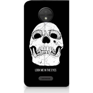 👉 Standcase Motorola Moto C Plus Uniek Hoesje Skull Eyes 8720091646490