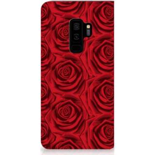 👉 Standcase rood Samsung Galaxy S9 Plus Uniek Hoesje Red Roses 8720091228511