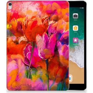 👉 Tablethoes Apple iPad Pro 10.5 Tablethoesje Design Tulips 8720091232457