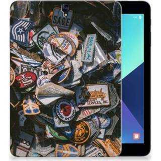 👉 Tablethoes Samsung Galaxy Tab S3 9.7 Uniek Tablethoesje Badges 8720091237339