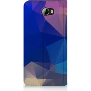 👉 Standcase Huawei Y5 2 | Y6 Compact Uniek Hoesje Polygon Dark 8720091242098