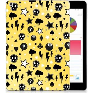 👉 Tablethoes geel Apple iPad 9.7 2018 | 2017 Uniek Tablethoesje Punk Yellow 8720091252134