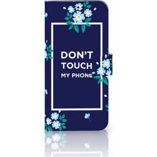 👉 Blauw Samsung Galaxy S9 Plus Boekhoesje Flowers Blue DTMP 8720091271135