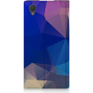 👉 Standcase Sony Xperia L1 Uniek Hoesje Polygon Dark 8720091275690