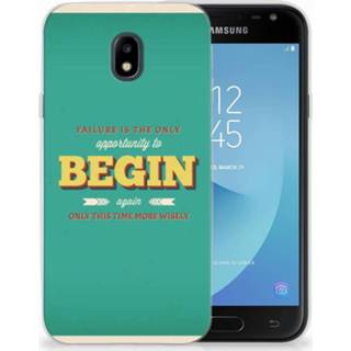 👉 Samsung Galaxy J3 2017 Uniek TPU Hoesje Quote Begin 8720091278035