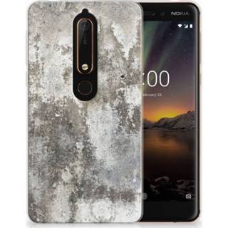 👉 Nokia 6 (2018) TPU Hoesje Design Beton 8720091301337