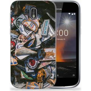 👉 Nokia 1 Uniek TPU Hoesje Badges 8720091315297