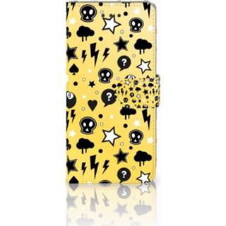 👉 Geel Apple iPhone 6 Plus | 6s Uniek Boekhoesje Punk Yellow 8720091325364