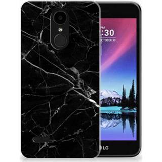 Zwart marmer LG K4 (2017) Uniek TPU Hoesje 8720091354708