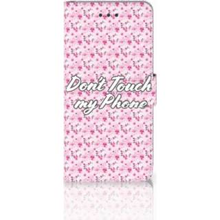 👉 Roze Apple iPhone 6 Plus | 6s Uniek Boekhoesje Flowers Pink DTMP 8720091363113