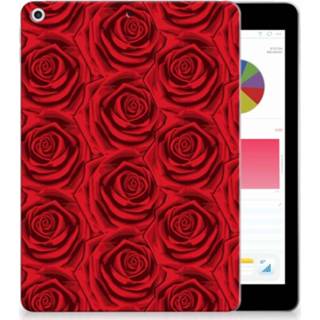 👉 Tablethoes rood Apple iPad 9.7 2018 | 2017 Uniek Tablethoesje Red Roses 8720091404151