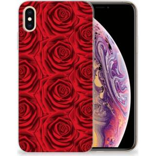👉 Rood XS Apple iPhone Max Uniek TPU Hoesje Red Roses 8720091441118