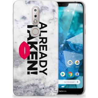 👉 Wit Nokia 7.1 TPU Hoesje Design Already Taken White 8720091462717