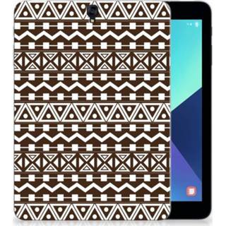 👉 Tablethoes bruin Samsung Galaxy Tab S3 9.7 Uniek Tablethoesje Aztec Brown 8720091463578