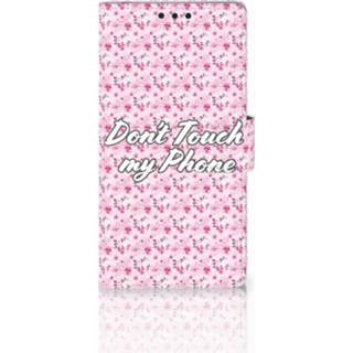 👉 Roze Sony Xperia Z1 Uniek Boekhoesje Flowers Pink DTMP 8720091468160