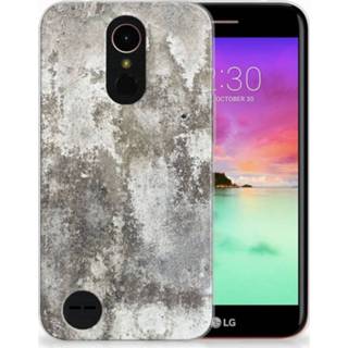 👉 LG K10 2017 TPU Hoesje Design Beton 8720091487055