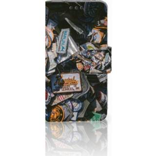 👉 Sony Xperia Z3 Compact Uniek Boekhoesje Badges 8720091492202