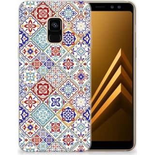👉 Samsung Galaxy A8 (2018) Uniek TPU Hoesje Tiles Color 8720091503991