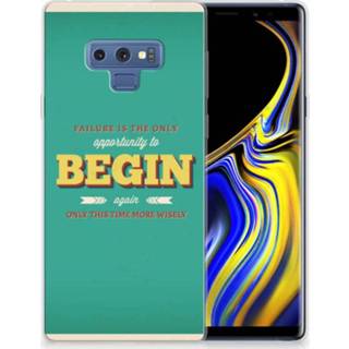 Samsung Galaxy Note 9 Uniek TPU Hoesje Quote Begin 8720091520608