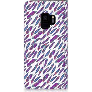 👉 Standcase Samsung Galaxy S9 Hoesje Design Feathers Color 8720091524699