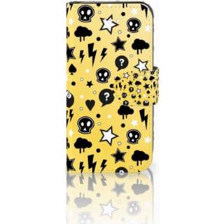 👉 Geel Apple iPhone 5 | 5s SE Uniek Boekhoesje Punk Yellow 8720091533738