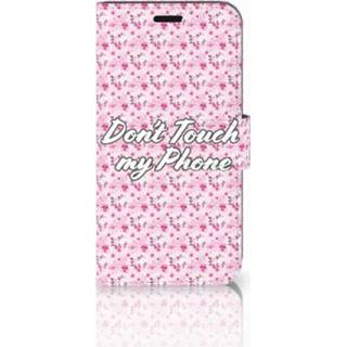 👉 Roze Huawei Nova Uniek Boekhoesje Flowers Pink DTMP 8720091535060