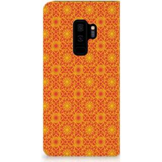 👉 Standcase oranje Samsung Galaxy S9 Plus Hoesje Design Batik Orange 8720091547322