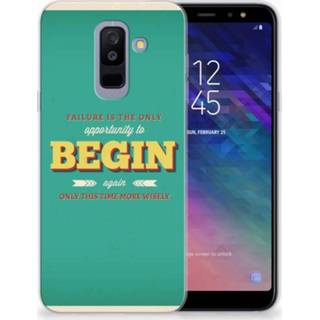 👉 Samsung Galaxy A6 Plus (2018) Uniek TPU Hoesje Quote Begin 8720091549715