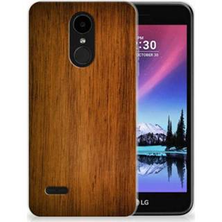 Hout LG K4 (2017) Uniek TPU Hoesje Donker 8720091576193