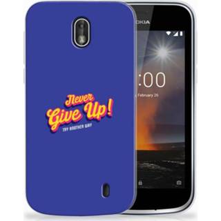 👉 Nokia 1 Uniek TPU Hoesje Never Give Up 8720091577206