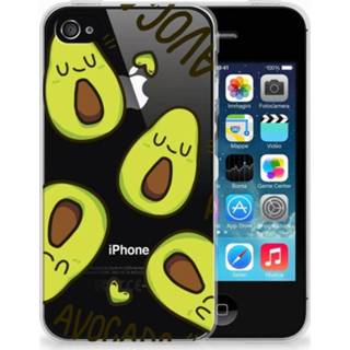 👉 Apple iPhone 4 | 4s Uniek TPU Hoesje Avocado Singing 8720091592179