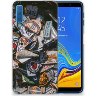 👉 Samsung Galaxy A7 (2018) Uniek TPU Hoesje Badges 8720091599666