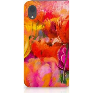 👉 Standcase Apple iPhone Xr Hoesje Design Tulips 8720091617438