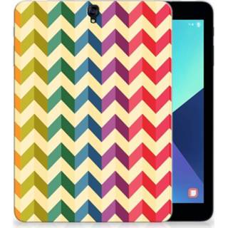 👉 Tablethoes Samsung Galaxy Tab S3 9.7 Uniek Tablethoesje Zigzag Color 8720091622791