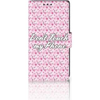 👉 Roze Sony Xperia XA1 Uniek Boekhoesje Flowers Pink DTMP 8720091628939