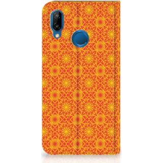 👉 Standcase oranje Huawei P20 Lite Hoesje Design Batik Orange 8720091659049