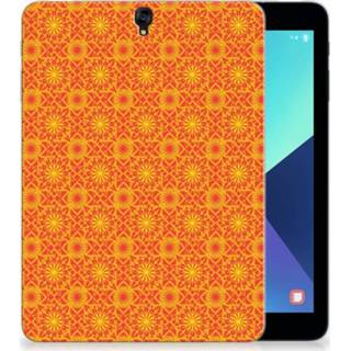 👉 Tablethoes oranje Samsung Galaxy Tab S3 9.7 Tablethoesje Design Batik Orange 8720091700161