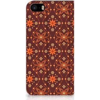 👉 Standcase bruin IPhone SE|5S|5 Uniek Hoesje Batik Brown 8720091704961