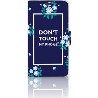 👉 Blauw Motorola Moto G5 Boekhoesje Flowers Blue DTMP 8720091705197