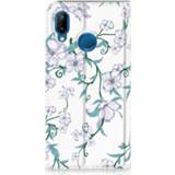 👉 Standcase wit Huawei P20 Lite Uniek Hoesje Blossom White 8720091724266