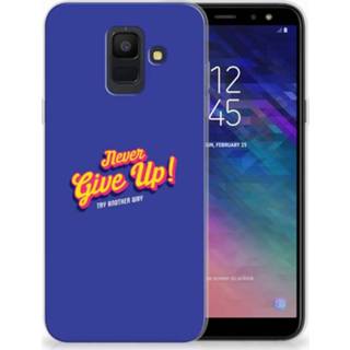 👉 Samsung Galaxy A6 (2018) Uniek TPU Hoesje Never Give Up 8720091726574