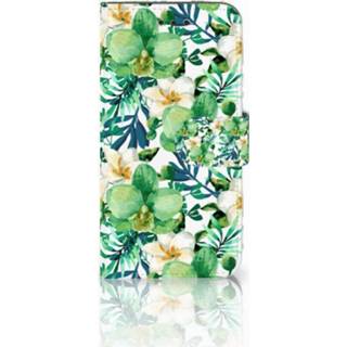 👉 Orchidee groen Samsung Galaxy S6 Edge Uniek Boekhoesje 8720091729469