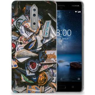 👉 Nokia 8 Uniek TPU Hoesje Badges 8720091736290