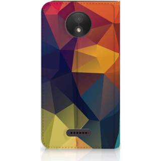 👉 Standcase Motorola Moto C Plus Hoesje Design Polygon Color 8720091741959
