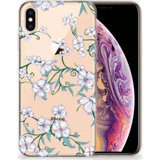 👉 Wit XS Apple iPhone Max Uniek TPU Hoesje Blossom White 8720091745148