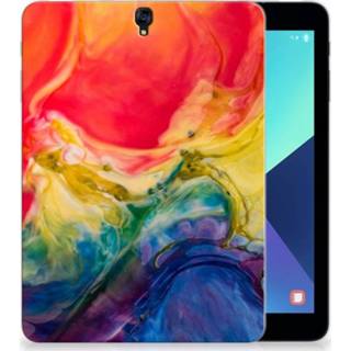 👉 Tablethoes Samsung Galaxy Tab S3 9.7 Uniek Tablethoesje Watercolor Dark 8720091745957