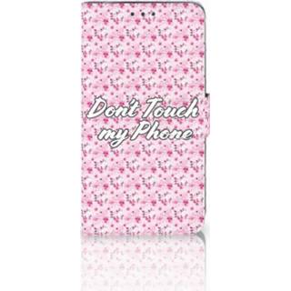 👉 Roze Motorola Moto G5S Plus Uniek Boekhoesje Flowers Pink DTMP 8720091751606