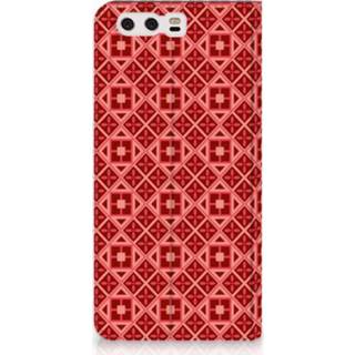 👉 Standcase rood Huawei P10 Plus Uniek Hoesje Batik Red 8720091802827