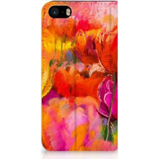 👉 Standcase IPhone SE|5S|5 Hoesje Design Tulips 8720091809581